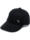 Paul Smith Zebra Cap Black In Black