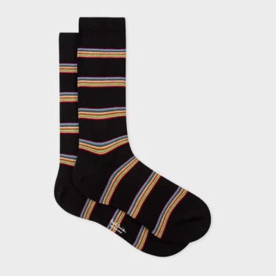 Paul Smith Black Block 'signature Stripe' Socks