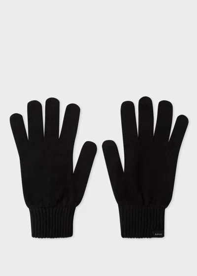 Paul Smith Black Cashmere And Merino Wool Gloves