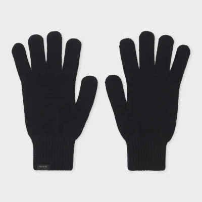 Paul Smith Black Cashmere-blend Gloves