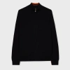 Paul Smith Black Cashmere Full-zip Cardigan In Black