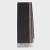 PAUL SMITH BLACK CASHMERE 'SIGNATURE STRIPE' EDGE SCARF