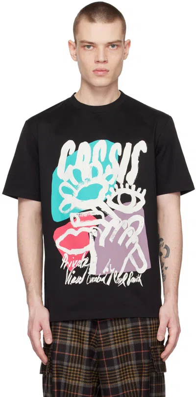 Paul Smith Black 'cassis' T-shirt In 79 Blacks