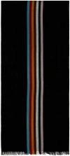 Paul Smith Black Central Stripe Scarf In 79 Blacks