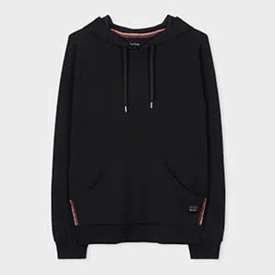 Paul Smith Black Cotton-blend 'artist Stripe' Hoodie