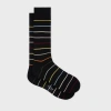 Paul Smith Men's Pencil Stripe Crew Socks In Black