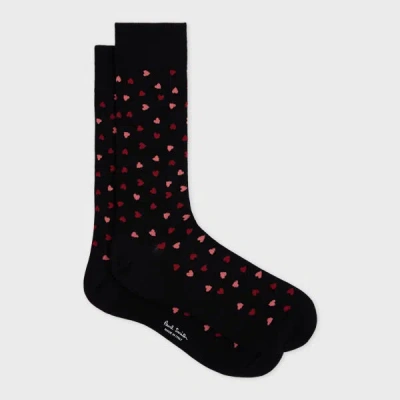 Paul Smith Black Cotton-blend Heart Socks