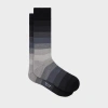 Paul Smith Black Cotton-blend Ombre Stripe Socks In Black