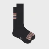 Paul Smith Black Cotton-blend 'signature Stripe' Socks In Black