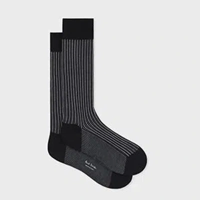 Paul Smith Black Cotton-blend Stripe Socks