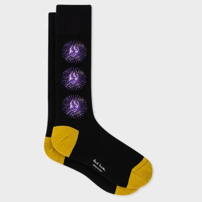 Paul Smith Black Cotton-blend 'sun' Socks