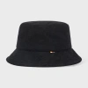 Paul Smith Black Cotton-blend Towelling Bucket Hat In Black