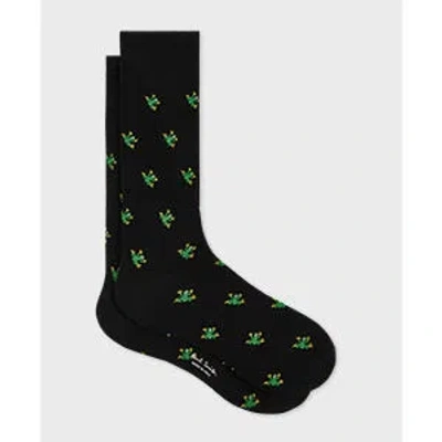 Paul Smith Mens Frog Socks In 79 Black