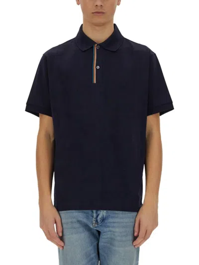 Paul Smith Cotton Pique Polo In Black