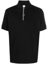 Paul Smith Signature Stripe Cotton Polo Shirt In Black