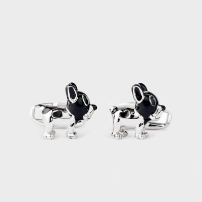 Paul Smith Black 'dog' Cufflinks In Metallic