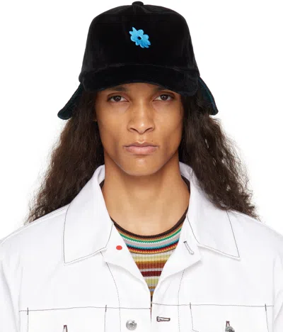 Paul Smith Black Ear Flap Cap In 79 Blacks