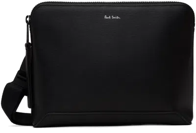 Paul Smith Black Embossed Musette Bag In 79 Blacks