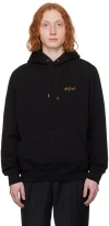 PAUL SMITH BLACK EMBROIDERED HOODIE