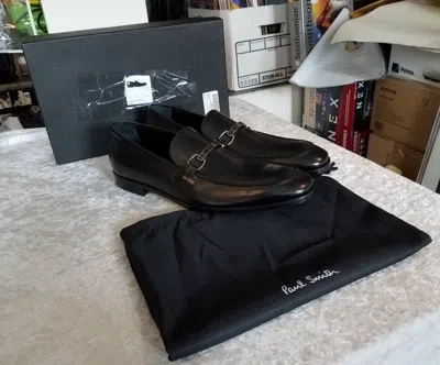 Pre-owned Paul Smith Black Grover Calf Black Loafers Size 11