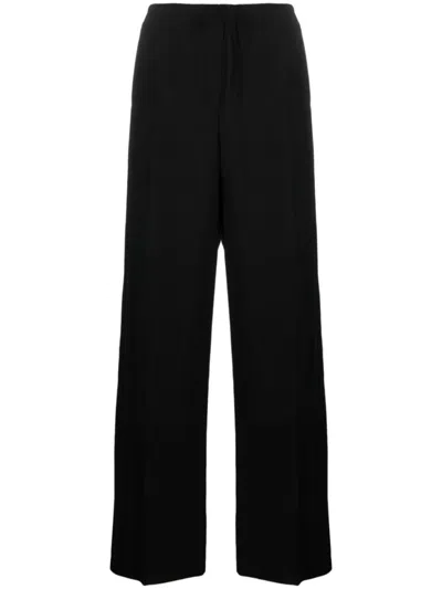 PAUL SMITH BLACK HIGH-WAIST WIDE-LEG TROUSERS