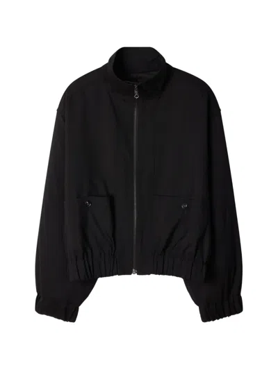 Paul Smith Black Hopsack Wool Bomber Jacket