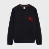 Paul Smith Black 'horse' Embroidered Sweatshirt In Black