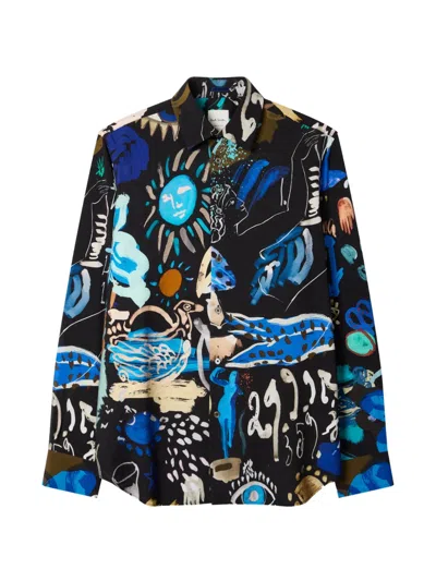 Paul Smith Shirt Men Color Black In Blue
