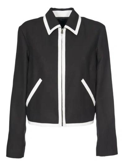 Paul Smith Black Jacket With Contrasting White Trim
