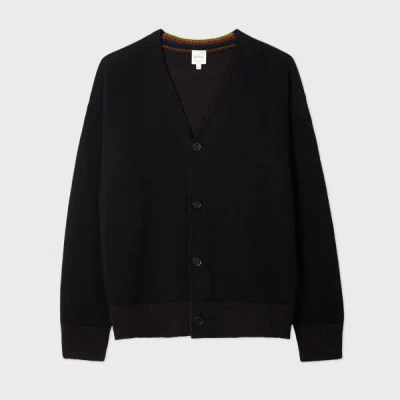 Paul Smith V-neck Buttoned Cardigan In Black