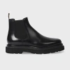 Paul Smith Black Leather 'beard' Boots In Black