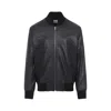 Paul Smith Contemporary Leather Bomber Jacket In Black