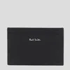Paul Smith Black Straw-grain Embossed Leather Card Holder