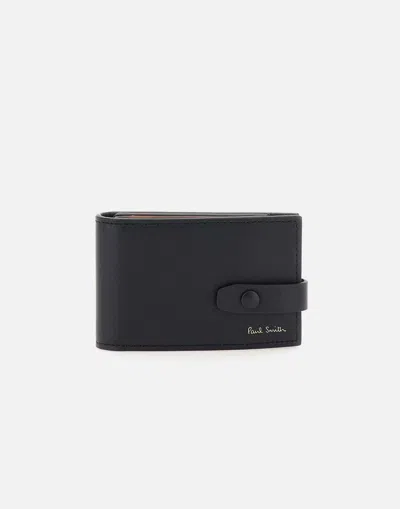 Paul Smith Leather Card Holder In Black