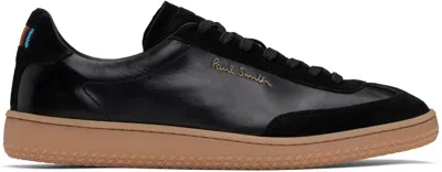 Paul Smith Black Leather Como Sneakers In 79 Black
