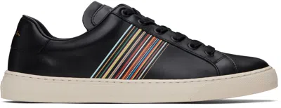 Paul Smith Black Leather Hansen Sneakers In 79 Black