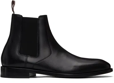 Paul Smith Black Leather Lawson Chelsea Boots In 79 Black