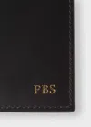 Paul Smith Black Leather Monogrammed Credit Card Wallet In Black