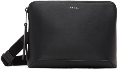 Paul Smith Black Leather Musette Bag In 79 Blacks