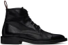 PAUL SMITH BLACK LEATHER NEWLAND BOOTS