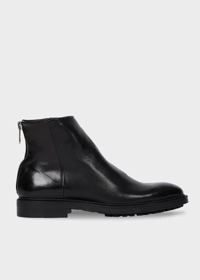 Paul Smith Black Leather 'nik' Boots In Multi