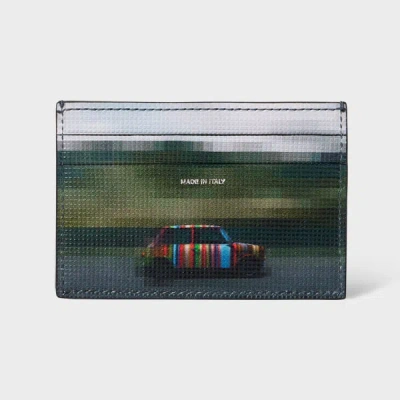 Paul Smith Black Leather 'pixelated Mini' Card Holder