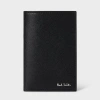 Paul Smith Signature Stripe-print Leather Cardholder In Black
