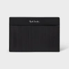 Paul Smith Black Shadow Stripe Credit Card Holder In Black