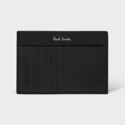 Paul Smith Black Shadow Stripe Credit Card Holder In 79 Blacks