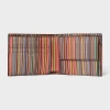 Paul Smith Black Leather 'signature Stripe' Interior Billfold And Coin Wallet In Black