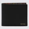 Paul Smith Signature Stripe Leather Wallet In Black