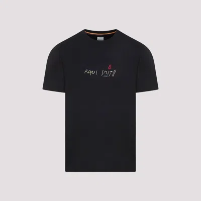 Paul Smith Logo-print Organic-cotton T-shirt In Black