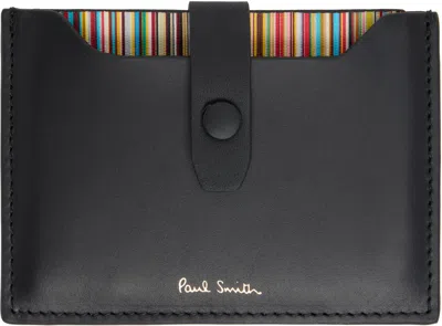 Paul Smith Black Logo Stamp Card Holder