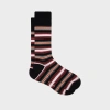 Paul Smith Black Mixed Striped Socks In Multi